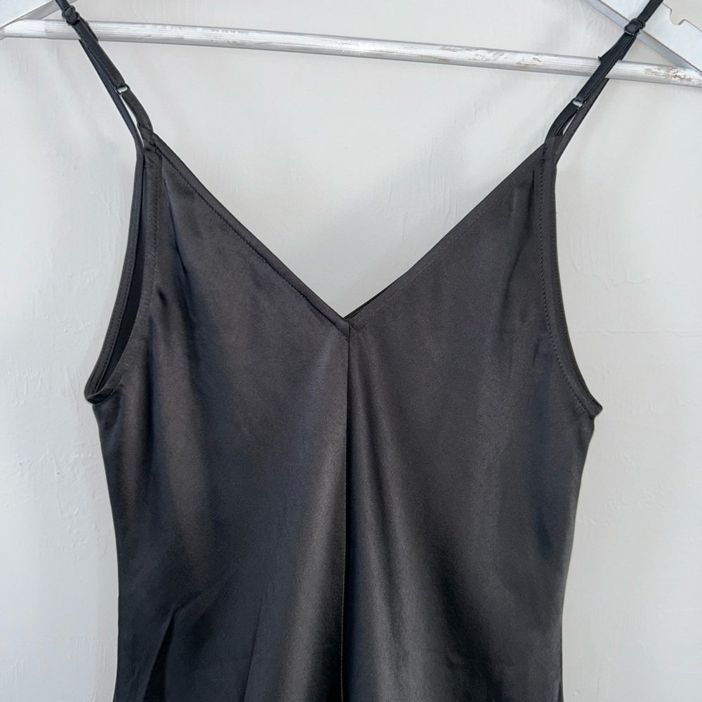 Express Black Satin Slip Dress